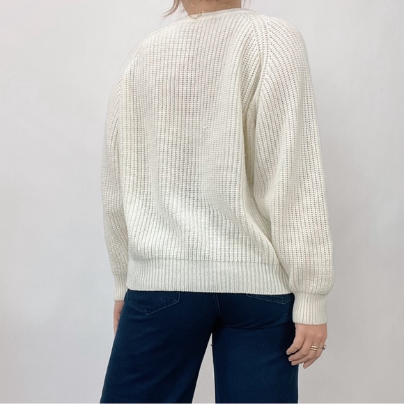 Vintage b.i. Gear Cream V-Neck Sweater - Picture 3 of 5